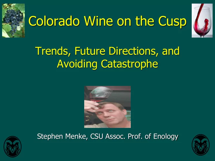 colorado wine on the cusp