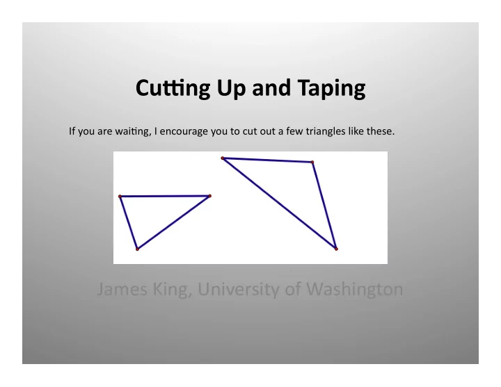 cu ng up and taping