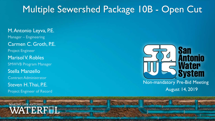 multiple sewershed package 10b open cut