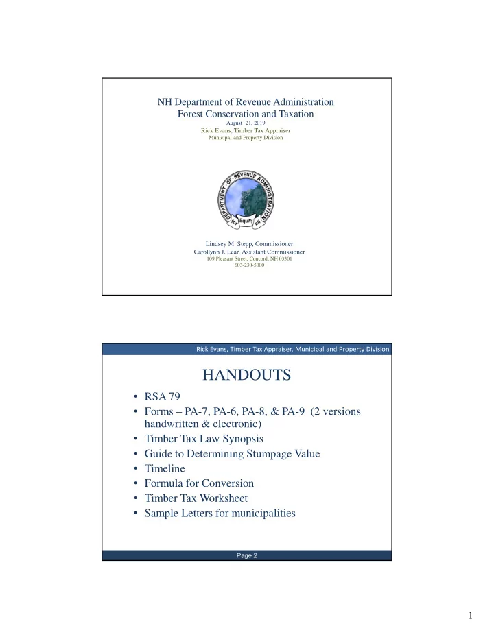 handouts