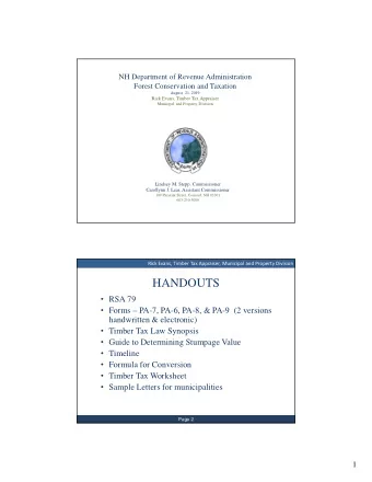 HANDOUTS  RSA 79  Forms  PA-7, PA-6, PA-8, &amp; PA-9  (2 versions  handwritten &amp;