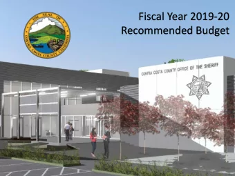 Fiscal Year 2019-20  Recommended Budget  1  Budget Hearing Agenda  1. County Administrator