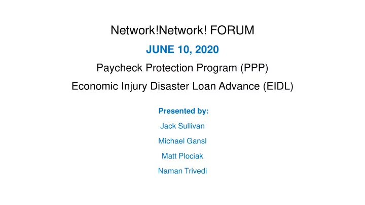 network network forum