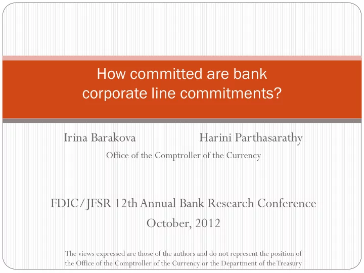 corporate line commitments