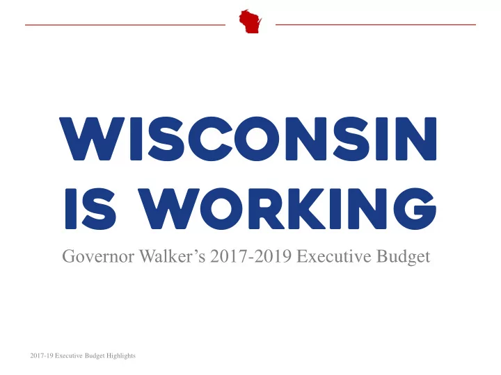 wisconsin is working