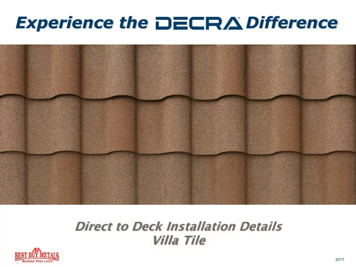 experience the difference