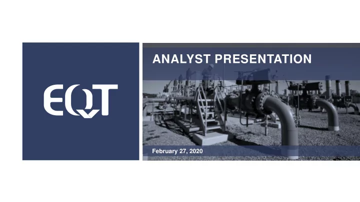 analyst presentation
