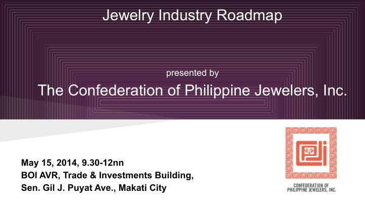 jewelry industry roadmap