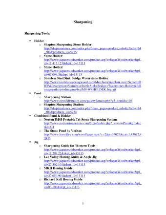 Sharpening  Sharpening Tools:  Holder o Shapton Sharpening Stone Holder :