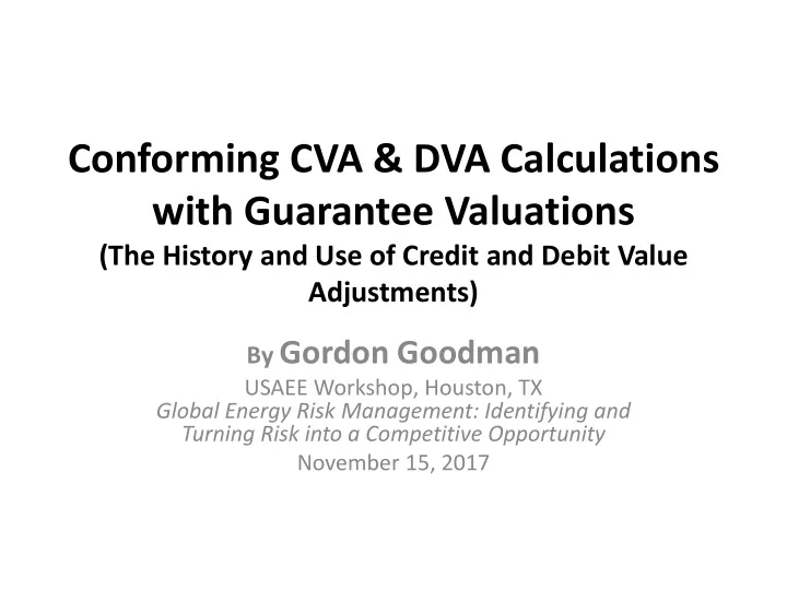 with guarantee valuations