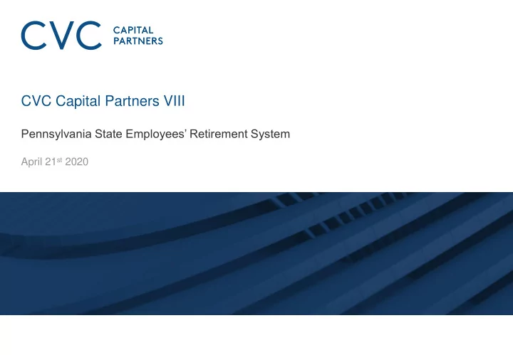cvc capital partners viii