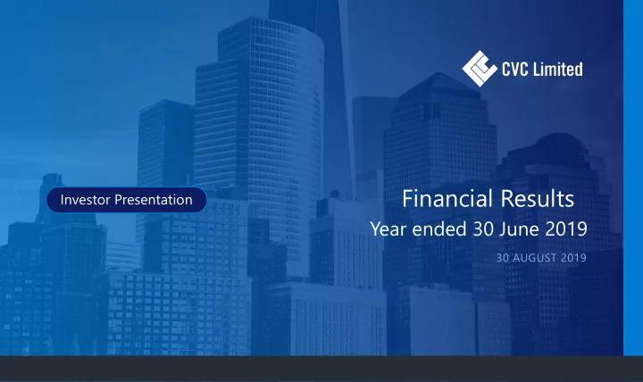 financial results