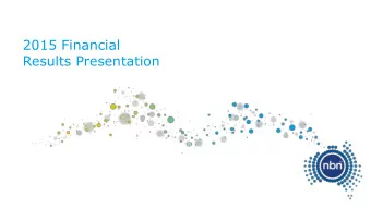 2015 Financial  Results Presentation  Agenda  Company highlights nbn  operational progress