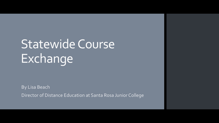 statewide course exchange