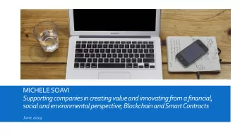 MICHELE SOAVI  Supporting companies in creating value and innovating from a financial,  social and