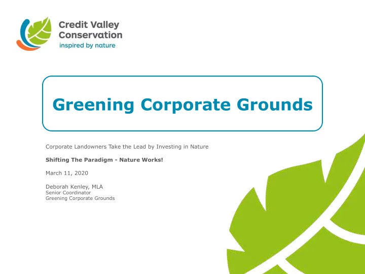 greening corporate grounds