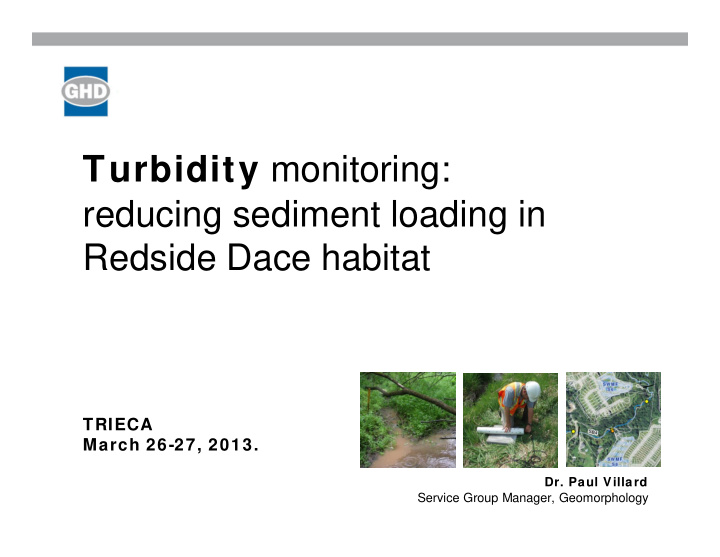 turbidity monitoring reducing sediment loading in redside