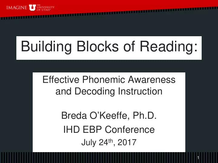building blocks of reading