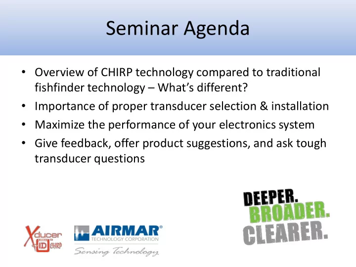 seminar agenda