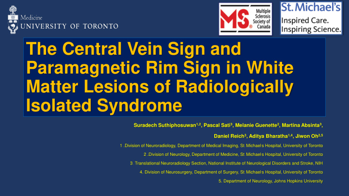 the central vein sign and