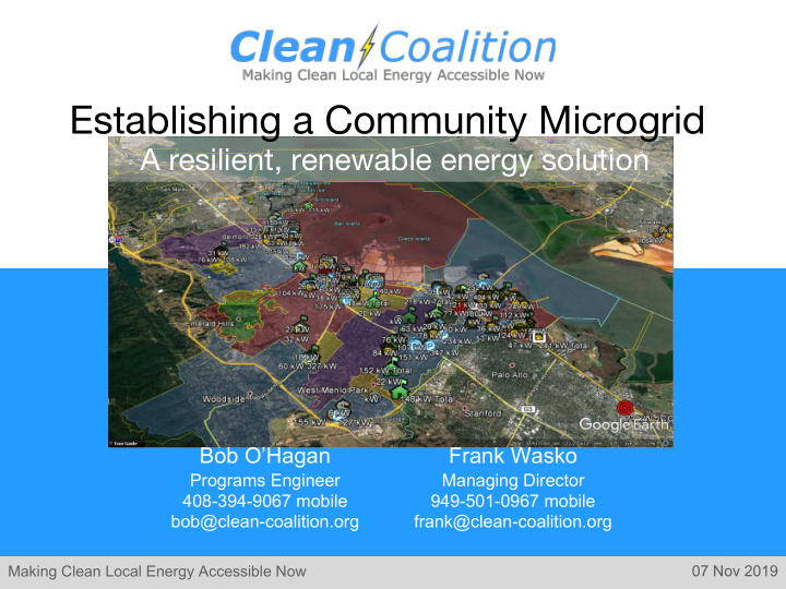 establishing a community microgrid