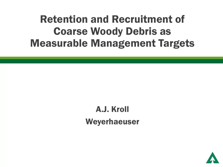coarse woody debris as