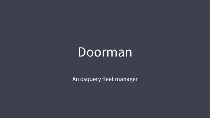 doorman