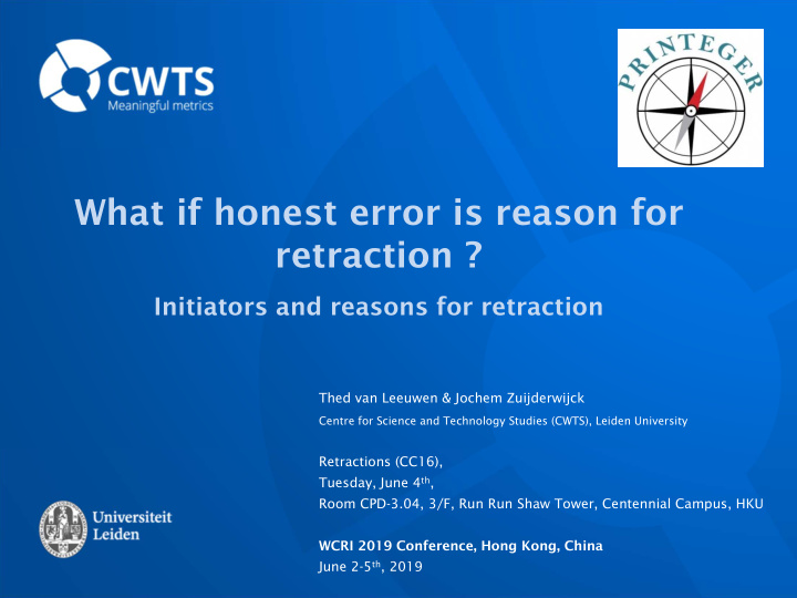 what if honest error is reason for retraction