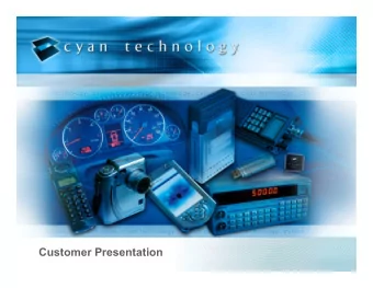 Customer Presentation  16-bit Ultra Low Power Microcontroller  The eCOG1, 16 Bit Ultra Low Power