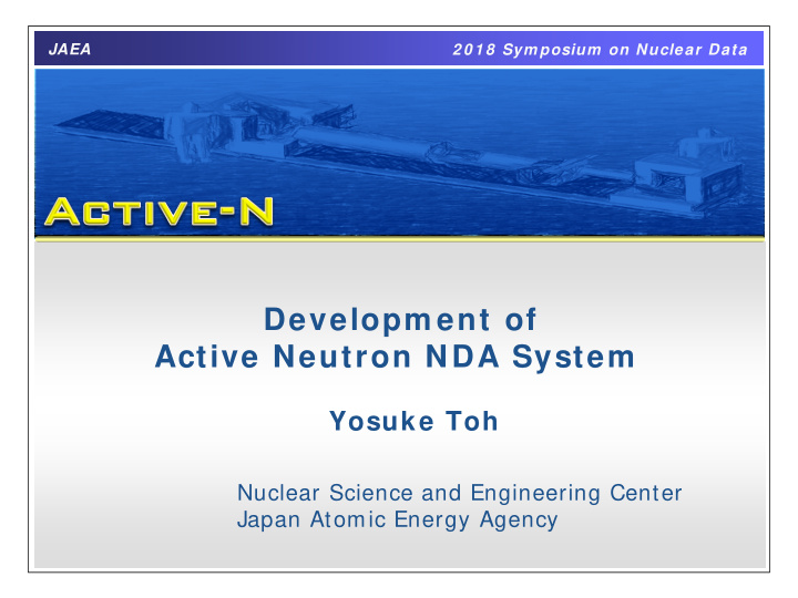 developm ent of active neutron nda system