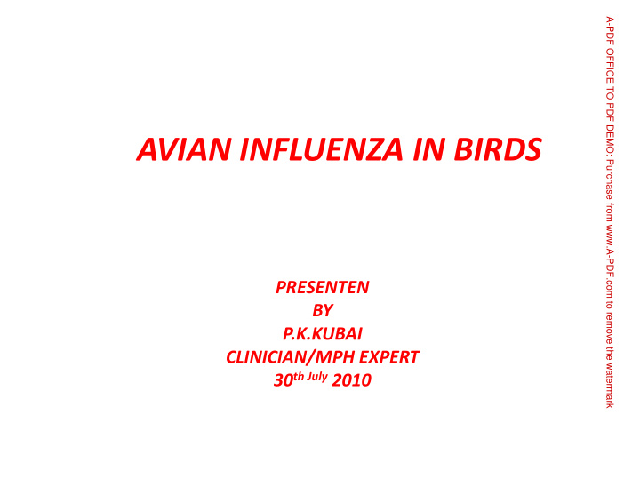avian influenza in birds