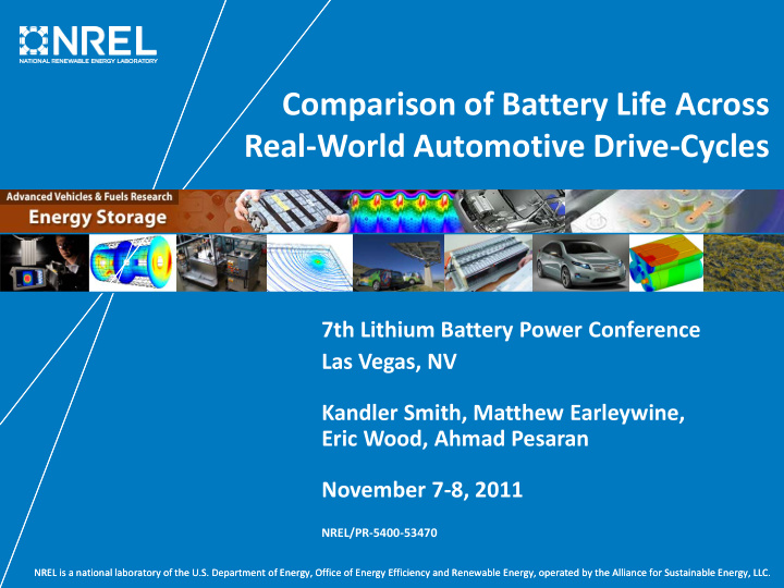 comparison of battery life across real world automotive