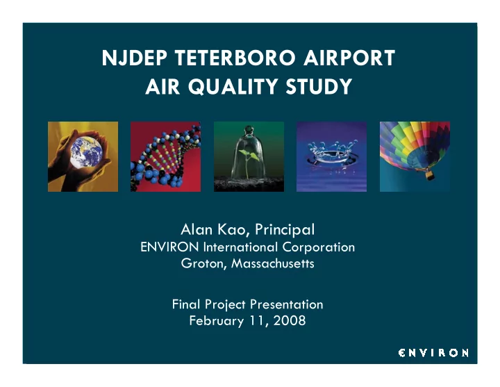 njdep teterboro airport air quality study