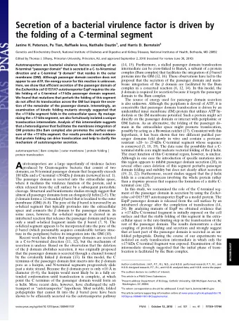 A  utotransporters are a large superfamily of virulence factors  several other cases deletion of