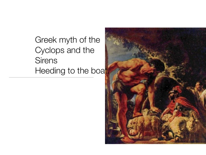 greek myth of the cyclops and the sirens heeding to the