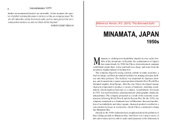 M  inamata is a fishing town beautifully situated on a bay in the foot-  hills of the mountains on