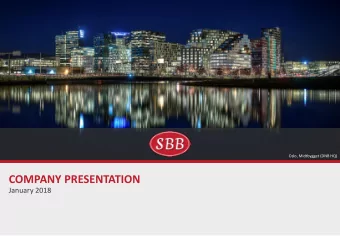 COMPANY PRESENTATION  January 2018  IMPORTANT INFORMATION  THIS PRESENTATION AND THE INFORMATION