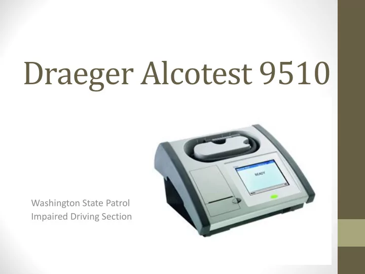 draeger alcotest 9510