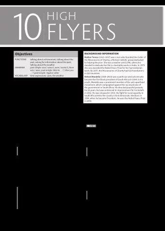 1  0  FLYERS  Objectives  BACKGROUND INFORMATION Mother Teresa (19101997) was a nun who founded