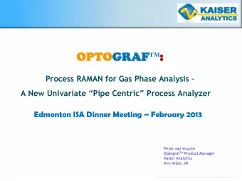 OP  OPTOGRAF RAF TM : Process RAMAN for Gas Phase Analysis  A New Univariate Pipe Centric
