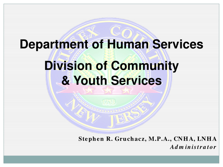 department of human services division of community amp