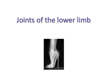 Joints of the lower limb  Joints of the lower limb  Juncturae membri inferioris Joints of the