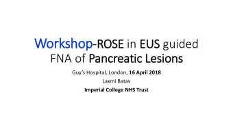 Pancreatic Mass: Solid or Cystic?  Solid Pancreatic masses  Cystic pancreatic masses  -