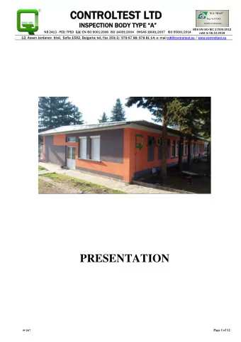 CONTR  ONTROLTE  OLTEST  ST LTD  LTD   BAS  Reg.  52   INSPEC  SPECTION ON BODY