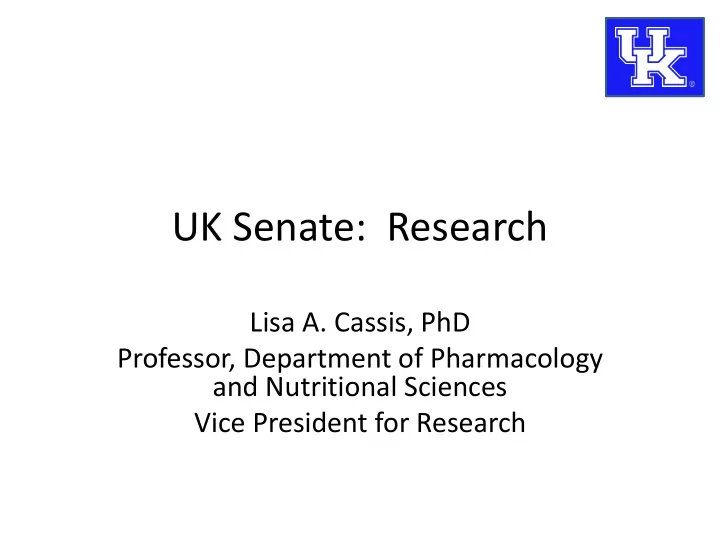 uk senate research