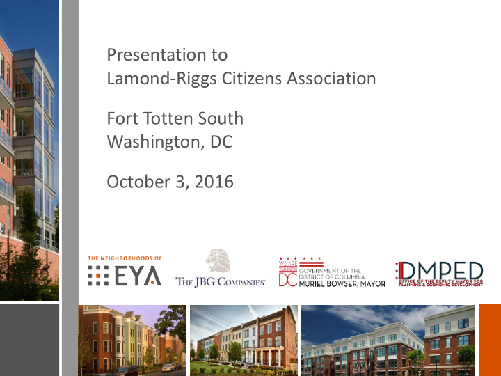 presentation to lamond riggs citizens association fort