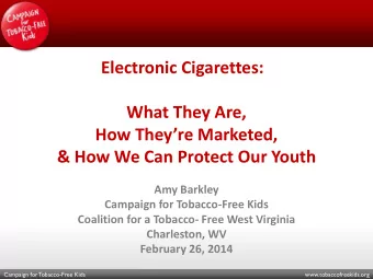 What They Are, How Theyre Marketed, &amp; How We Can Protect Our Youth  Amy Barkley  Campaign