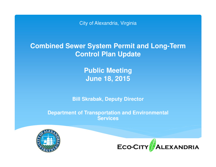 combined sewer system permit and long term control plan