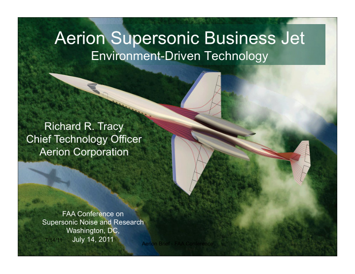 aerion supersonic business jet environment driven