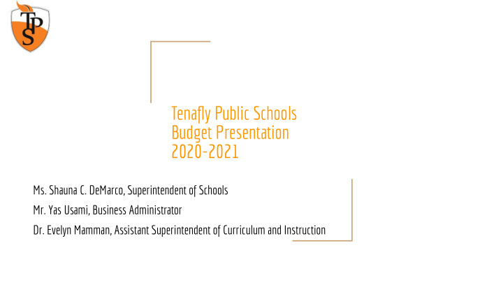 tenafly public schools budget presentation 2020 2021 ms